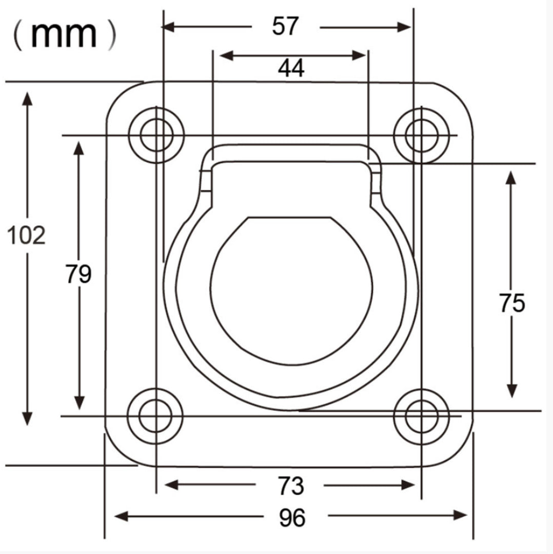 Flush Mount Stainless Steel Tie Down Points